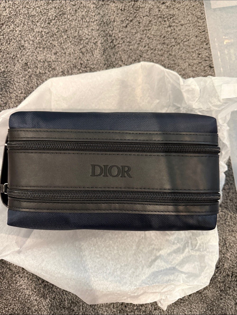 Dior Navy and Black Men's Travel Toiletry Case